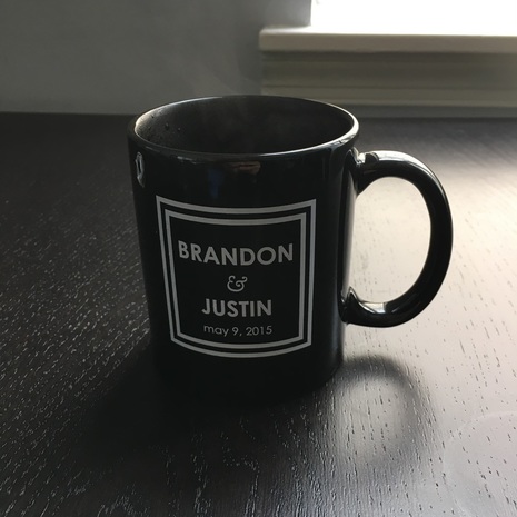 Personalized coffee mug wedding favors - gay wedding favors