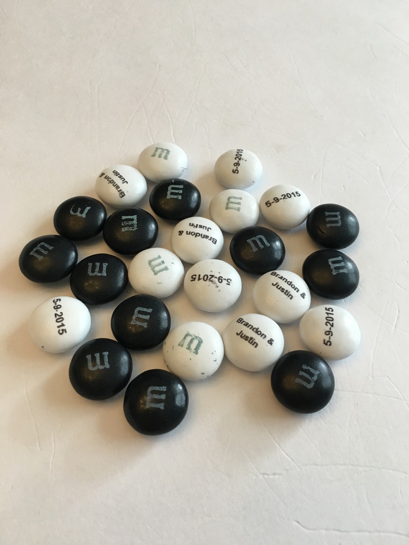 Personalized M&Ms - Wedding favors with name and date imprint